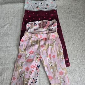Baby Bundle - Girls' Pink Deer & Floral Leggings Set